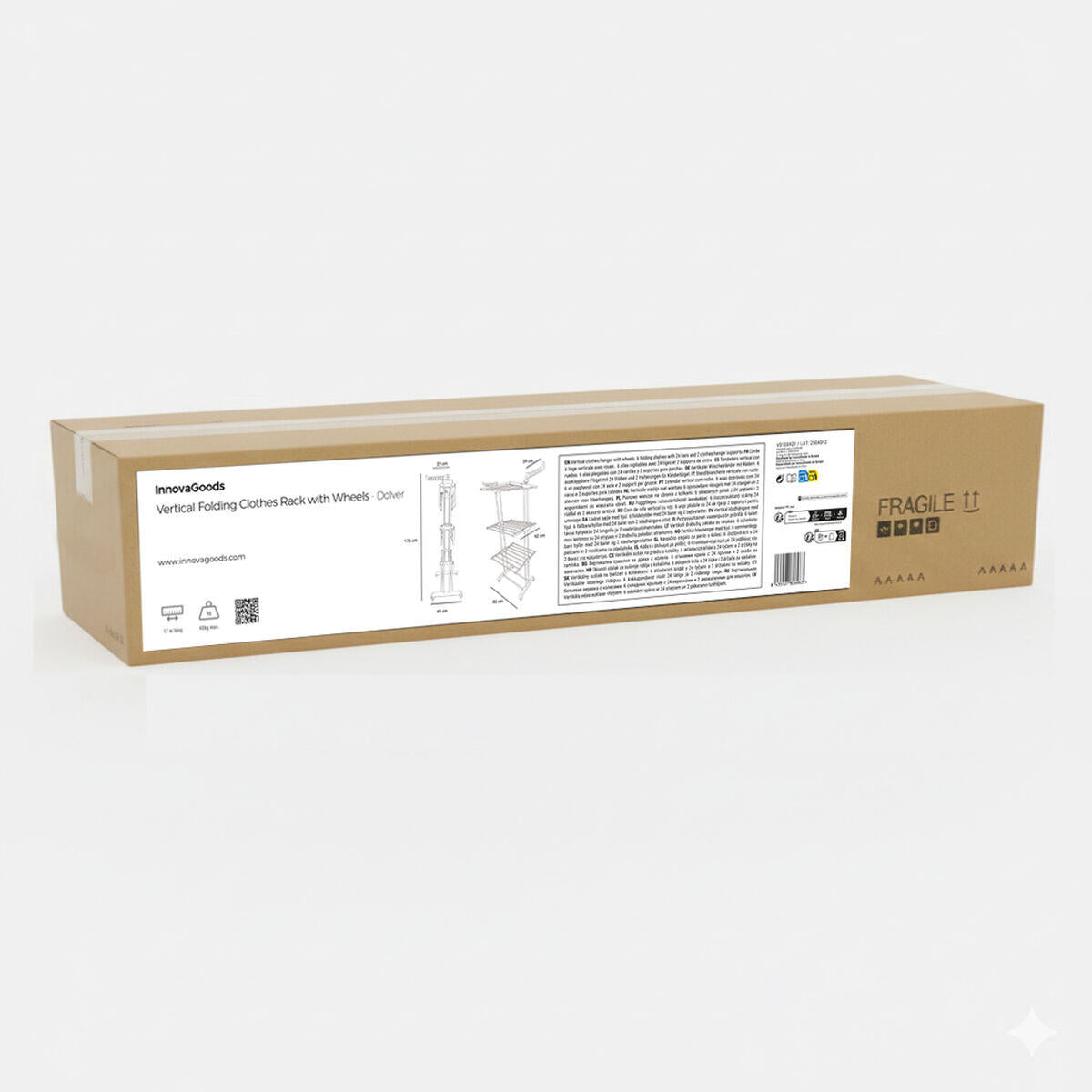 Tendedero Plegable Vertical con Ruedas