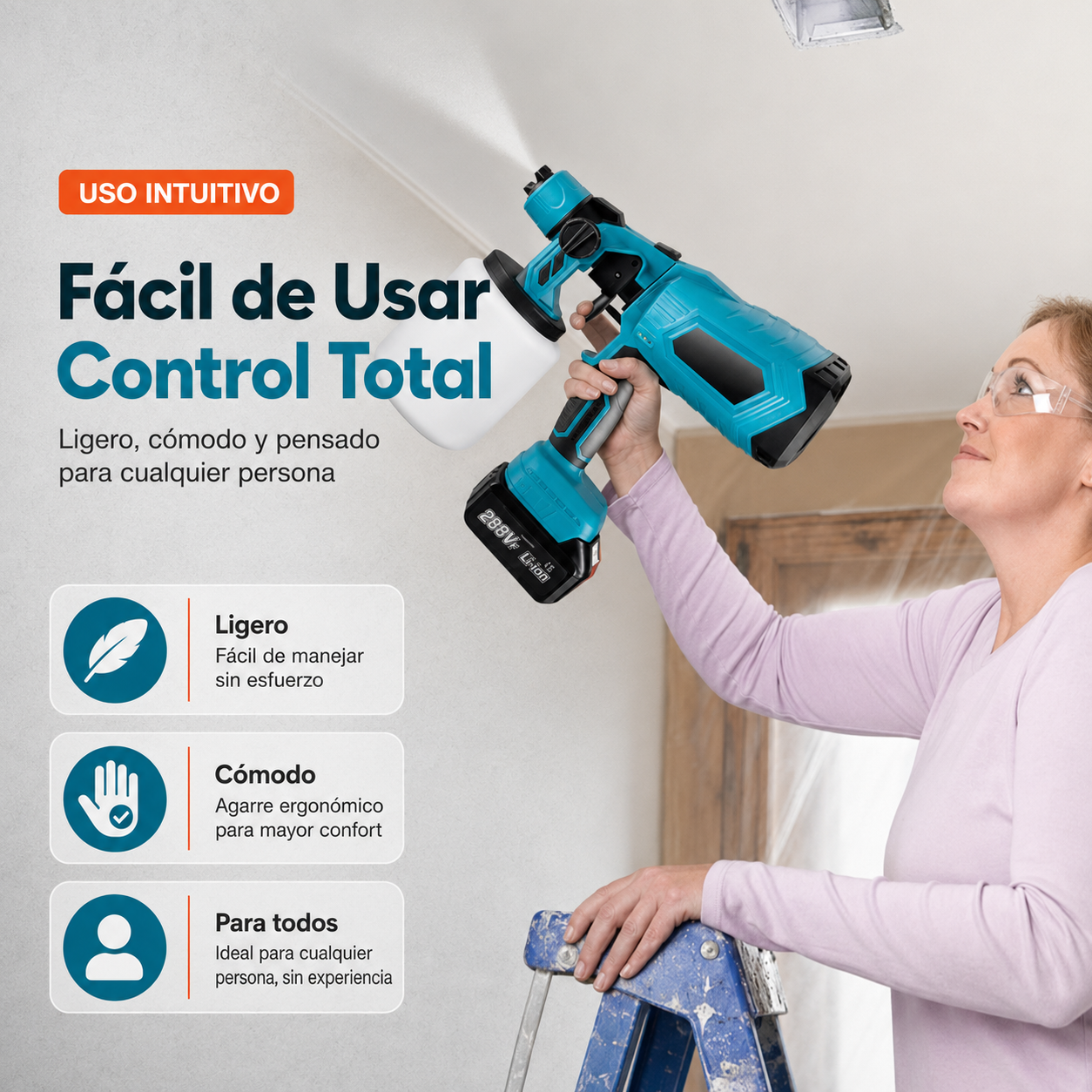 Pistola de pintura eléctrica por pulverizacion