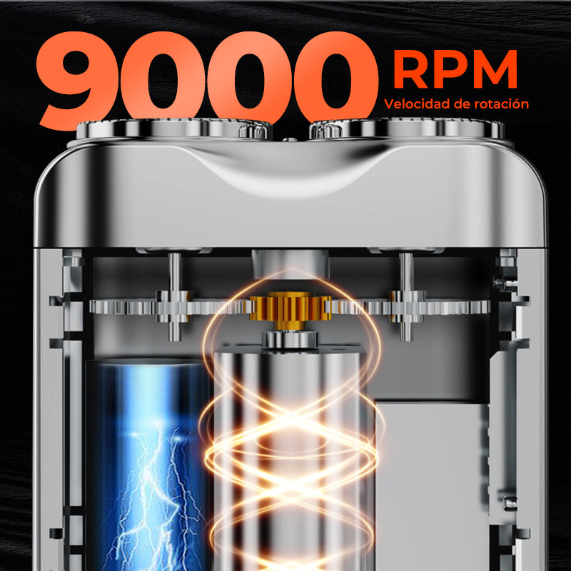 Mini afeitadora eléctrica rotativa portátil