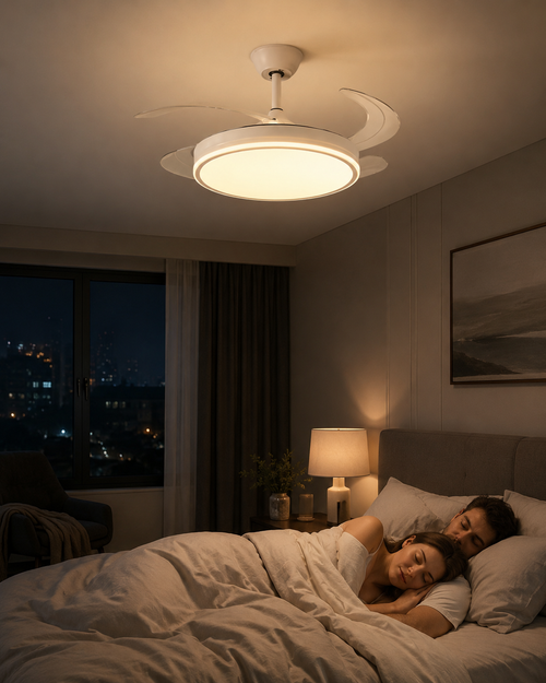 Ventilador de Techo LED Silencioso con Luz Regulable