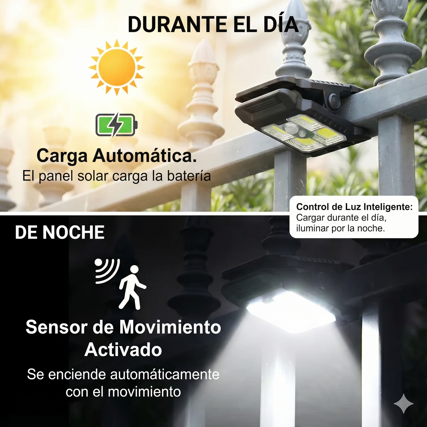Luz automática sin cables ni instalación