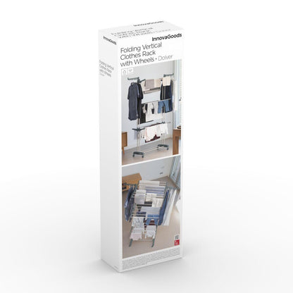 Tendedero Plegable Vertical con Ruedas