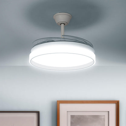 Ventilador de Techo con Luz LED y 4 Aspas Retráctiles