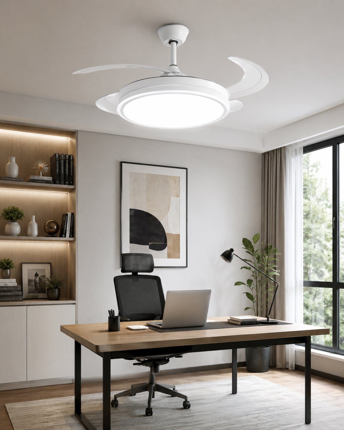 Ventilador de Techo LED Silencioso con Luz Regulable