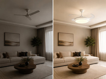 Ventilador de Techo LED Silencioso con Luz Regulable